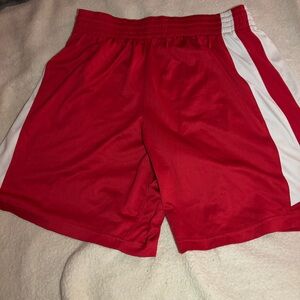 Under Armour Red and White Women's Athletic Shorts